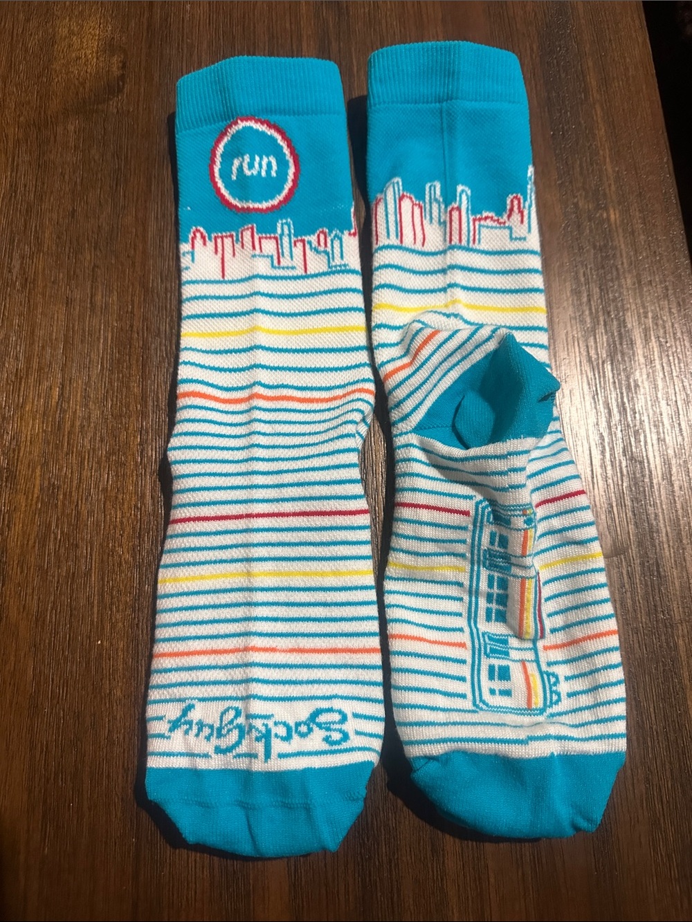 Sock Guy RUN Logo Chicago-themed  Novelty Socks